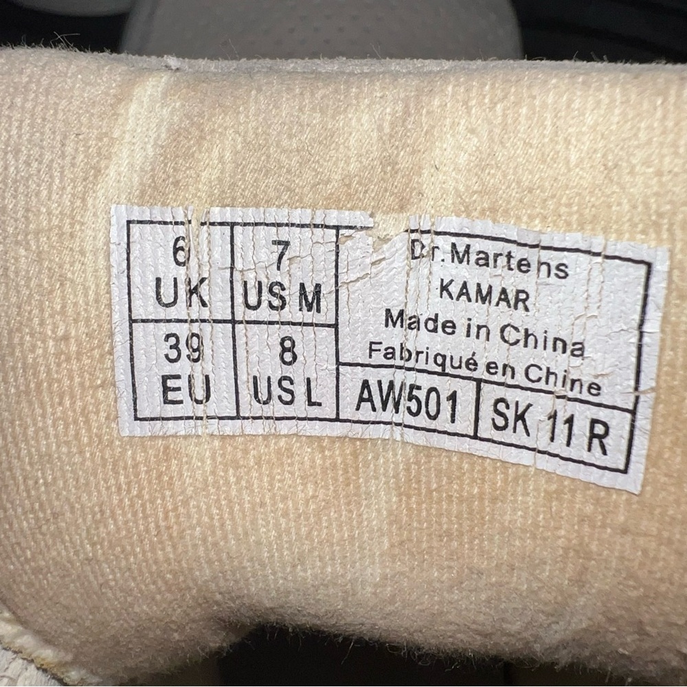 Dr Martens Kamar Bone Suede Combat Boots - Men’s 7 / Women’s 8 - Picture 11 of 11